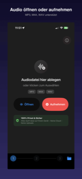 Audio öffnen oder aufnehmen