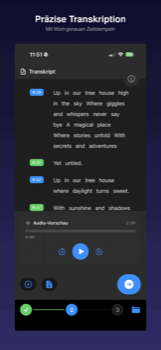 Präzise Transkription